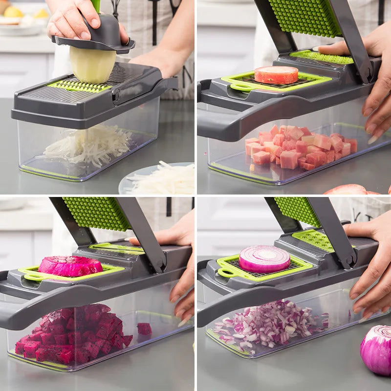 14-in-1 Vegetable Chopper – Chop, Dice & Grate in Seconds