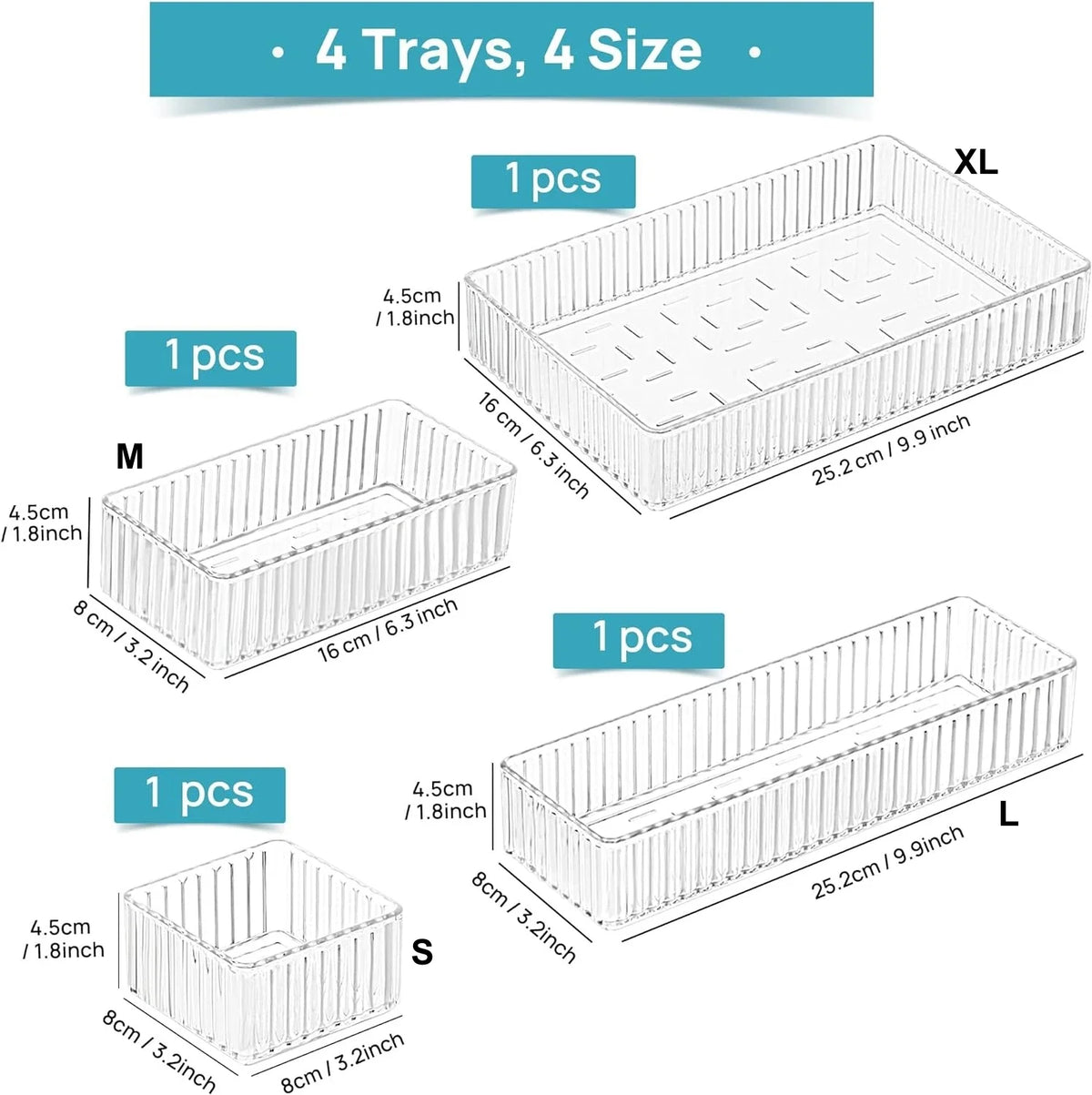 Clear Drawer Organizer