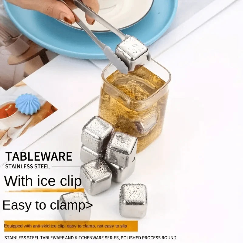 Stainless Steel Whiskey Chilling Cubes – Keep Drinks Cold Without Diluting