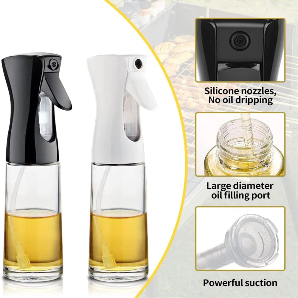 Premium Glass Oil Sprayer Bottle | Fine Mist Oil Dispenser