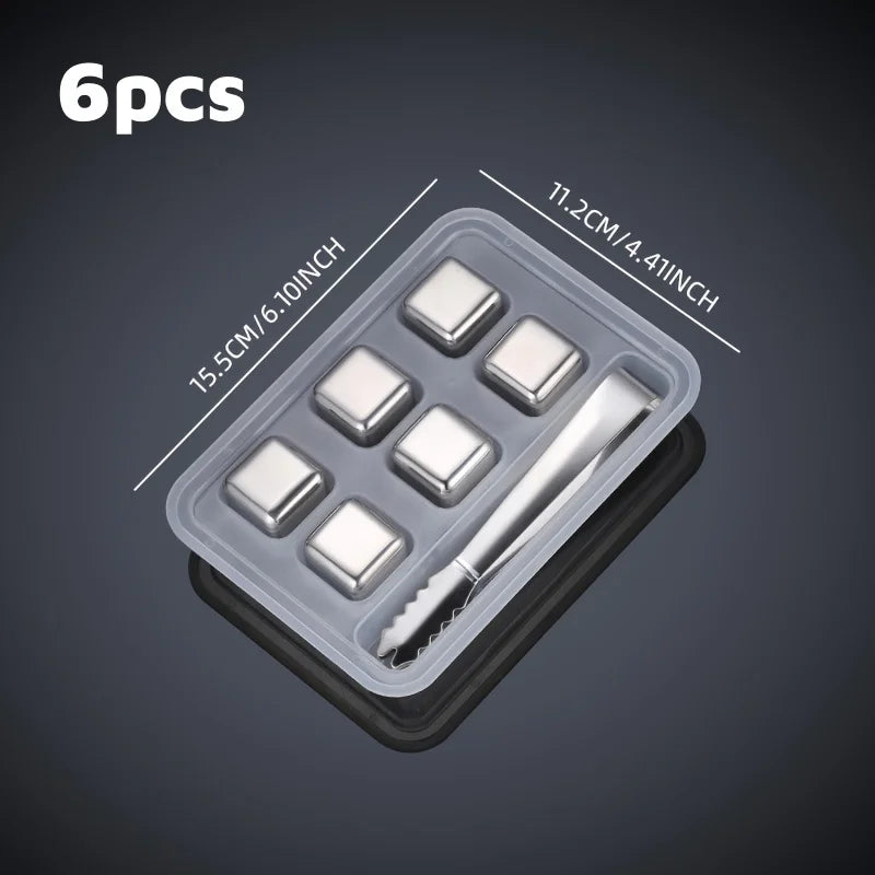 Stainless Steel Whiskey Chilling Cubes – Keep Drinks Cold Without Diluting