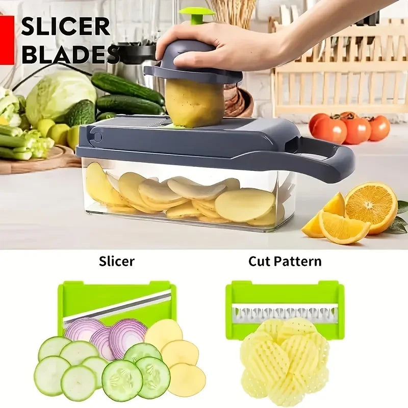 14-in-1 Vegetable Chopper – Chop, Dice & Grate in Seconds