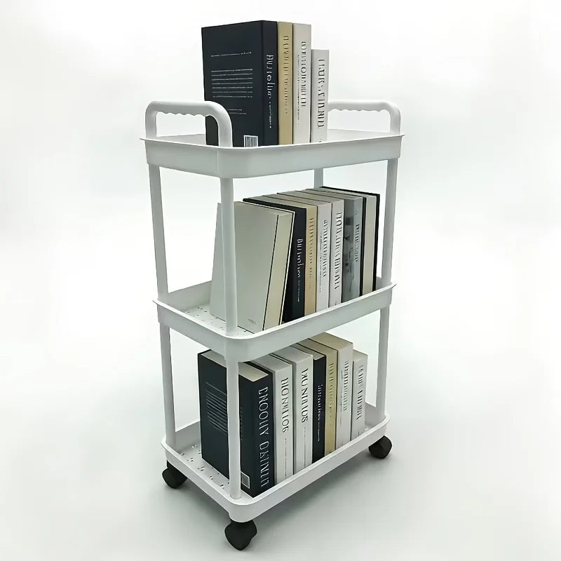 3-Tier Rolling Storage Cart – Bathroom, Kitchen & Office Organizer on Wheels