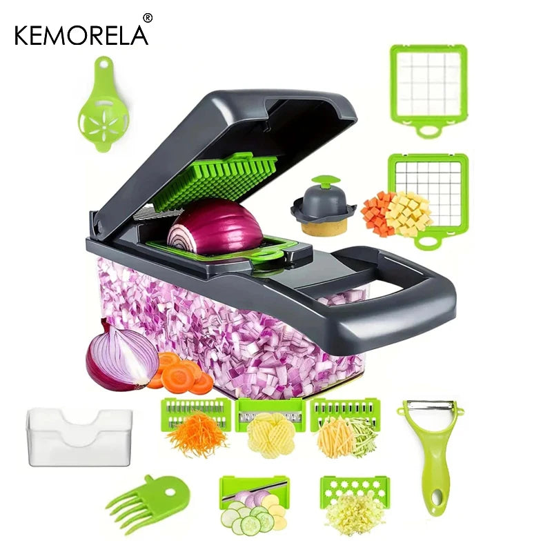 14-in-1 Vegetable Chopper – Chop, Dice & Grate in Seconds