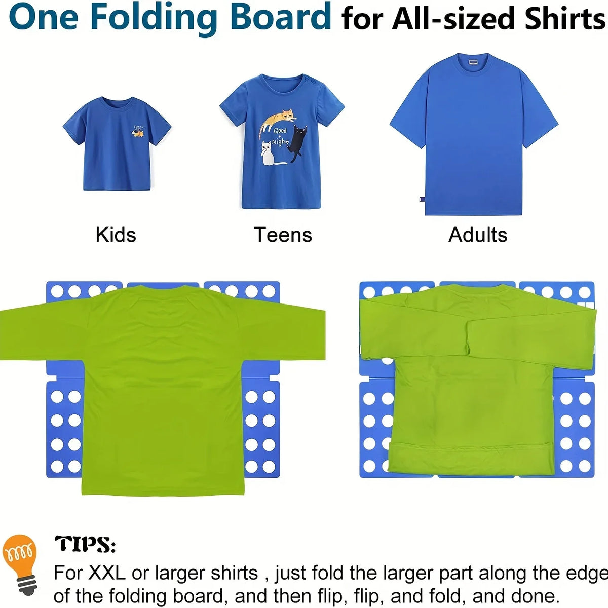 Folding Clothes Board – Fold Perfect Shirts & T-Shirts in Seconds
