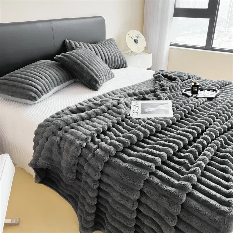 Cozy Striped Throw Blanket