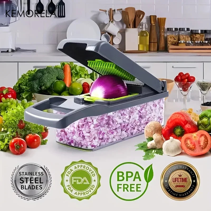 14-in-1 Vegetable Chopper – Chop, Dice & Grate in Seconds