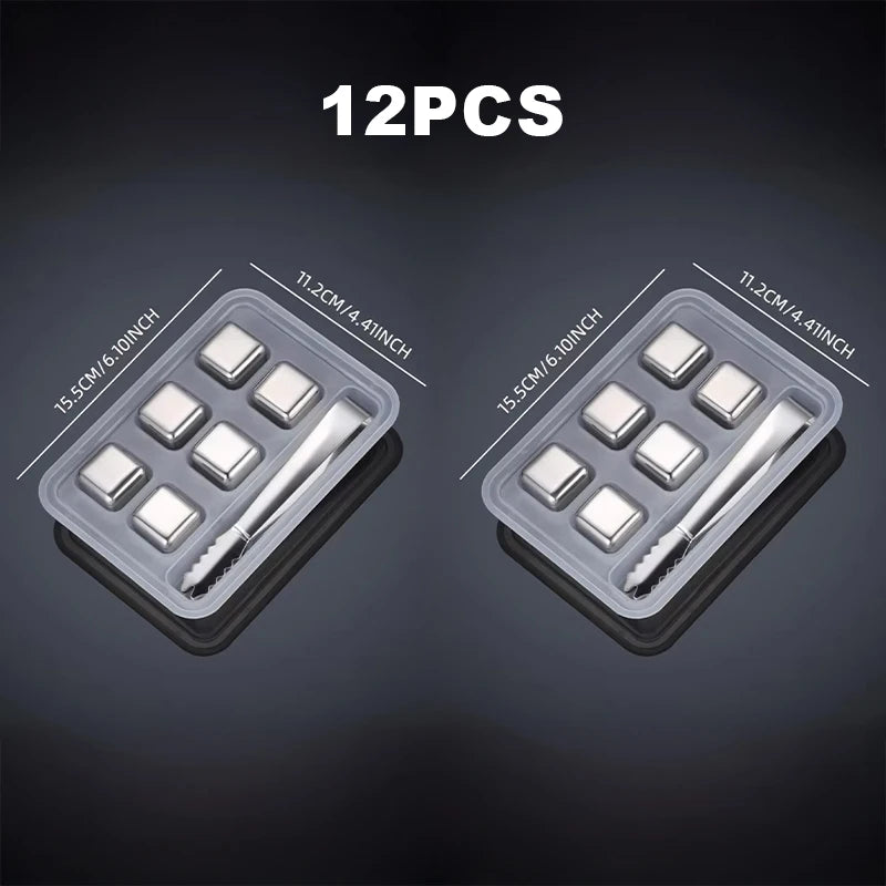 Stainless Steel Whiskey Chilling Cubes – Keep Drinks Cold Without Diluting