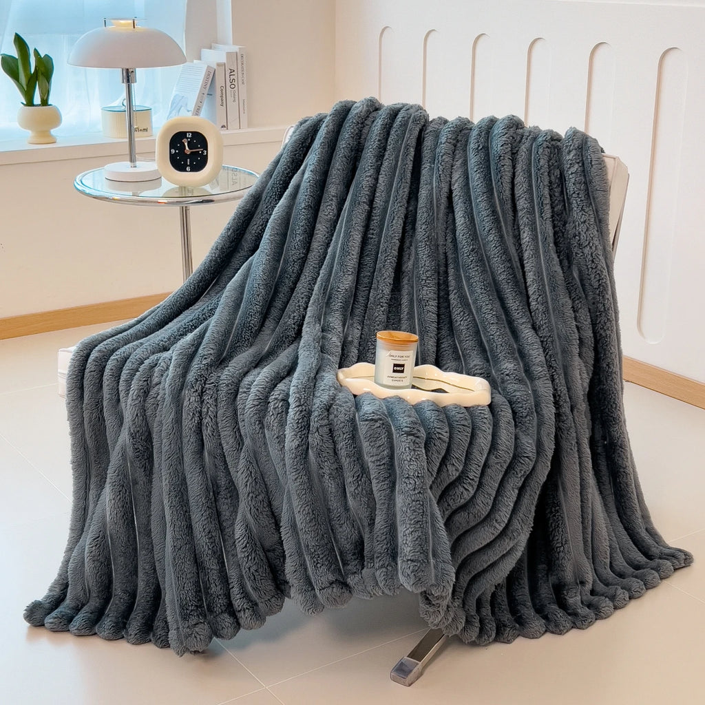 Cozy Striped Throw Blanket