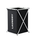 Foldable 3-Section Laundry Hamper – Pre-Sort Darks, Lights & Colors